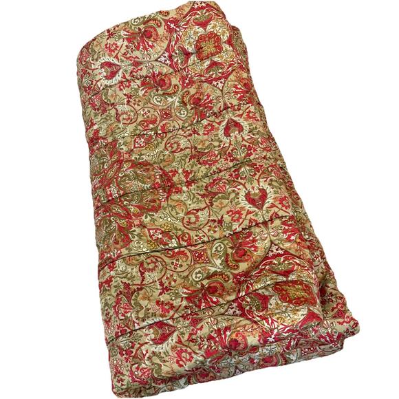 Vintage Ralph Lauren Randolph Galahad Red Paisley Queen Comforter Rare - Picture 6 of 7